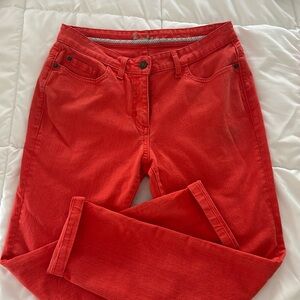 Boden tangerine/ coral mid-rise skinny ankle jeans sz.8